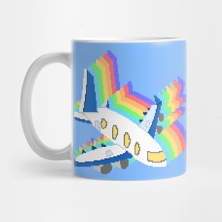 Rainbow Plane Mug